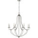 Eisley 8 Light 36 inch Polished Nickel Chandelier Ceiling Light